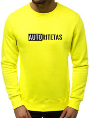 Vīriešu džemperis "Autoritetas", neona dzeltens cena un informācija | Vīriešu jakas | 220.lv