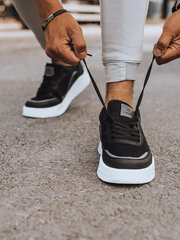 Vīriešu sporta kurpes ar baltu zoli "Dano" ZX0215-44179-44, melnas cena un informācija | Sporta apavi vīriešiem | 220.lv