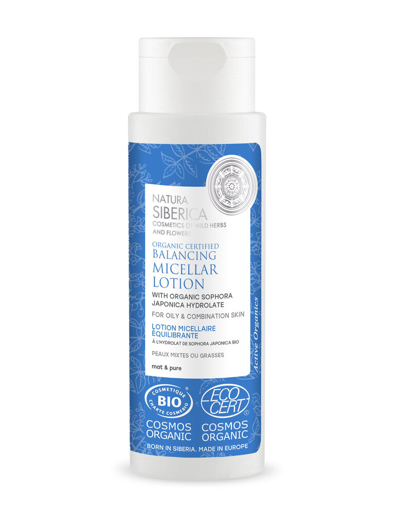 NATURA SIBERICA Organic Certified Balancing Micellar Lotion taukainai un jauktai ādai 150ml. cena un informācija | Sejas ādas kopšana | 220.lv