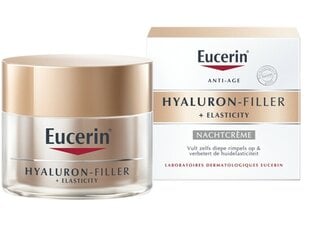 Ночной крем для лица для зрелой кожи Eucerin Hyaluron-Filler + Elasticity 50 мл цена и информация | Кремы для лица | 220.lv