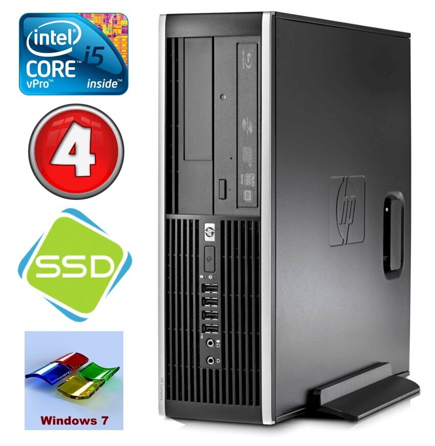 HP 8100 Elite SFF i5-650 4GB 120SSD DVD WIN7Pro [atjaunots] цена и информация | Stacionārie datori | 220.lv