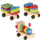 Koka vilciens ar blokiem, 30 cm cena un informācija | Rotaļlietas zēniem | 220.lv