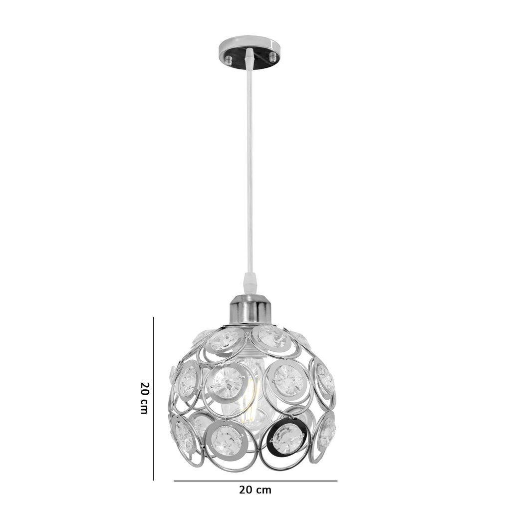 Piekaramā lampa Crystal Ball, Silver cena un informācija | Lustras | 220.lv