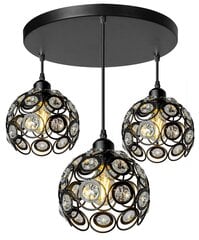 Piekaramā lampa Crystal Ball 3, Black цена и информация | Люстры | 220.lv