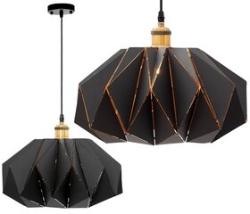 Piekaramā lampa Origami, 35 cm, Black цена и информация | Люстры | 220.lv