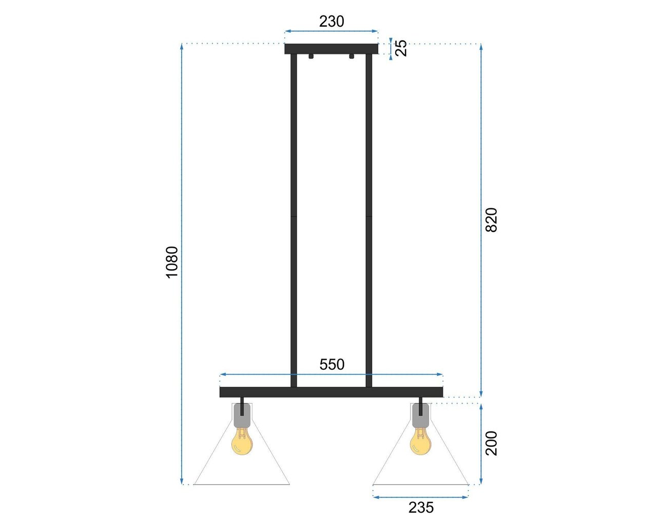 Piekaramā lampa Simply Modern 2CP cena un informācija | Piekaramās lampas | 220.lv