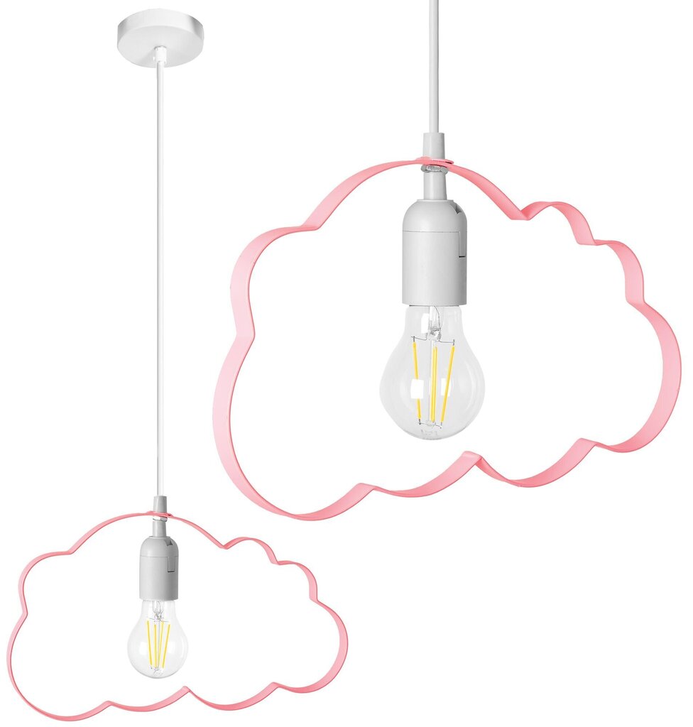 Bērnu piekaramā lampa Cloud, Pink cena un informācija | Lampas bērnu istabai | 220.lv