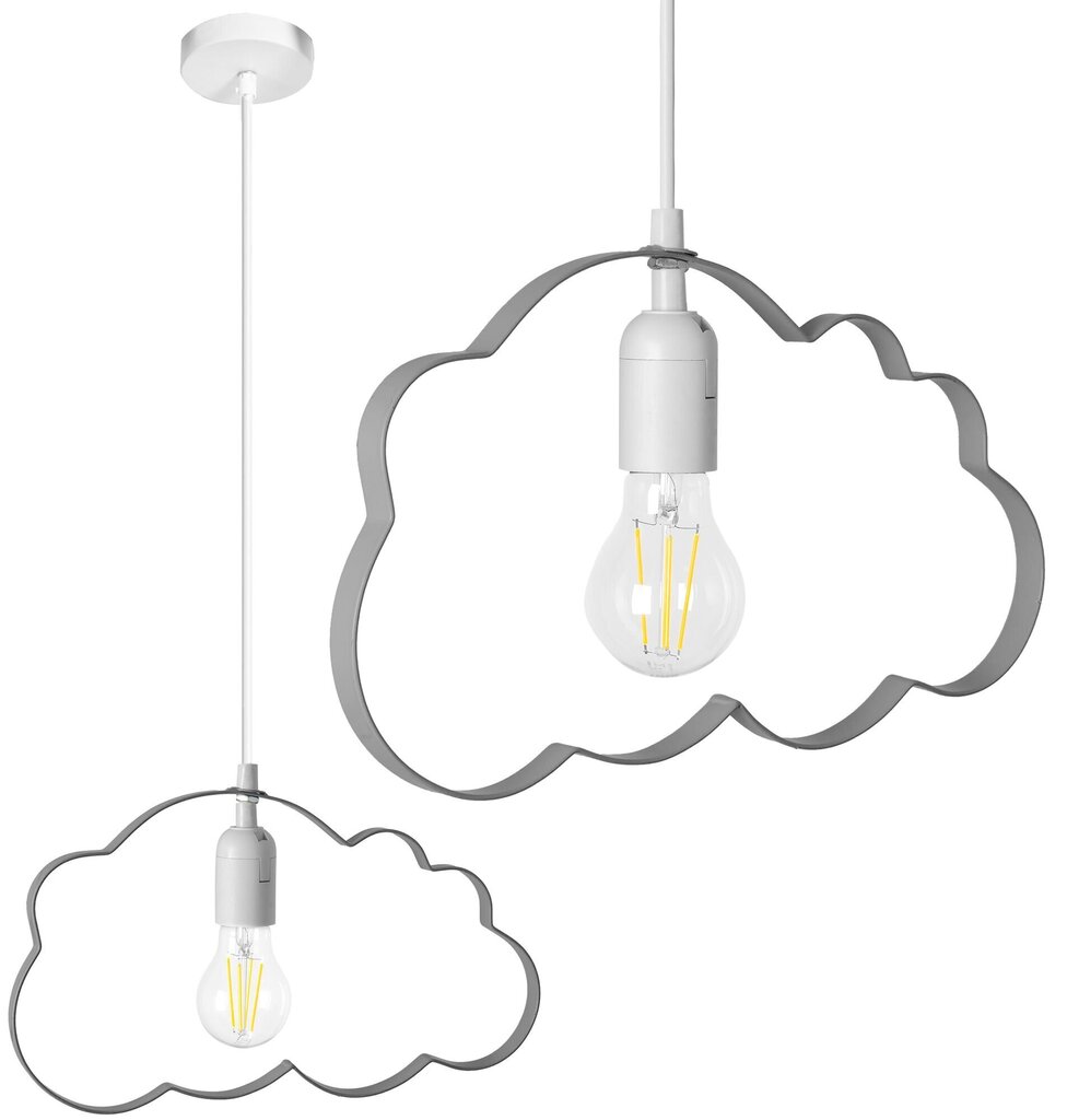 Bērnu piekaramā lampa Cloud, Grey cena un informācija | Lampas bērnu istabai | 220.lv