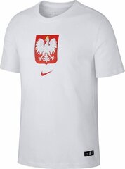 Nike футболка мужская Poland Tee Evergreen Crest, белая цена и информация | Мужские футболки | 220.lv