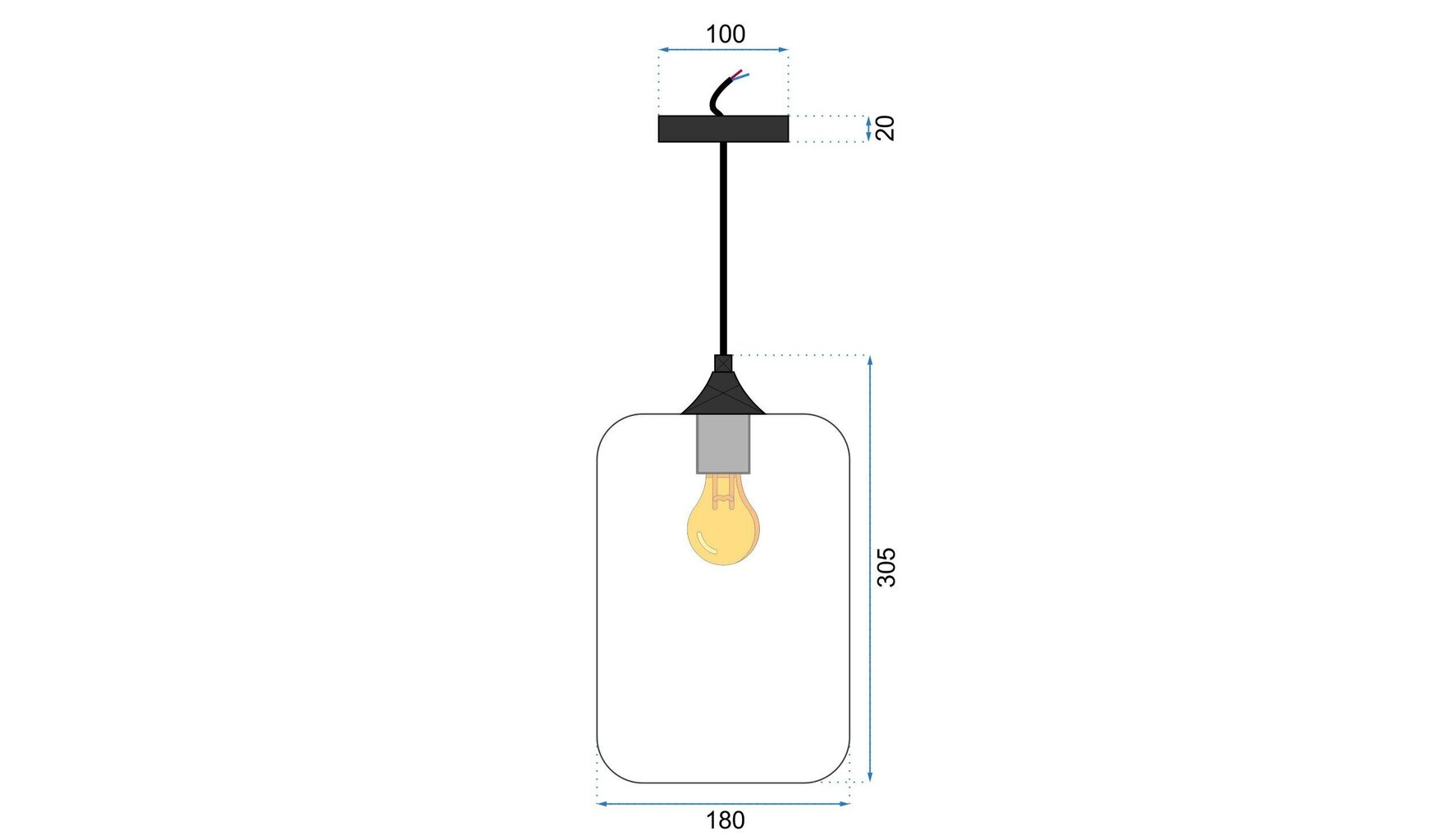 Piekaramā lampa Loft Glass A cena un informācija | Piekaramās lampas | 220.lv