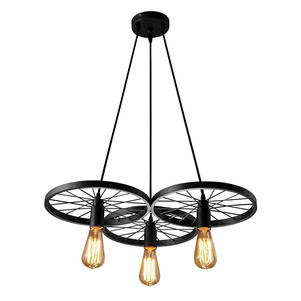 Piekaramā lampa Retro Wheel 3 cena un informācija | Lustras | 220.lv