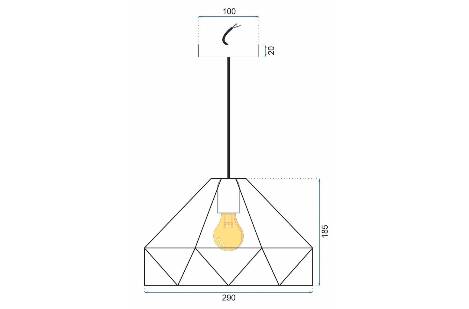 Piekaramā lampa Industrial Yurt, White cena un informācija | Lustras | 220.lv