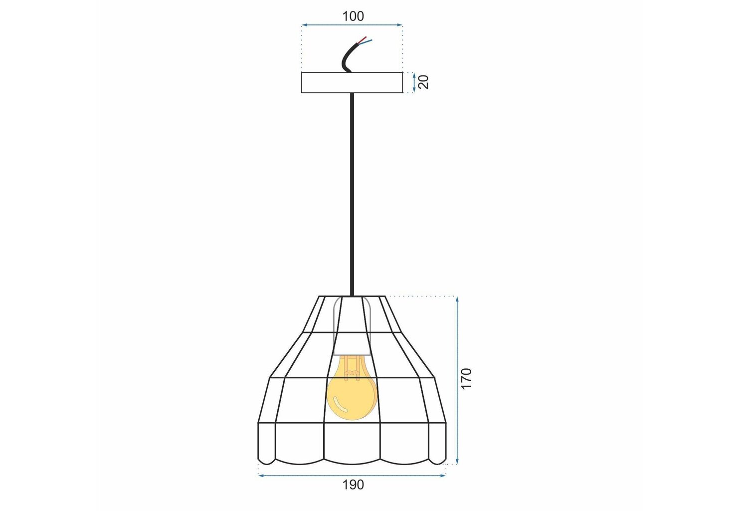 Piekaramā lampa Industrial Mosaic cena un informācija | Piekaramās lampas | 220.lv