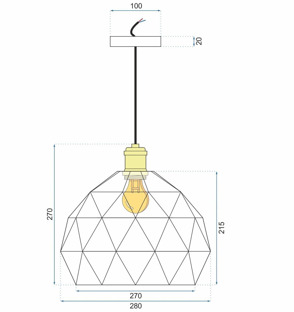 Piekaramā lampa Mosaic B, White цена и информация | Lustras | 220.lv