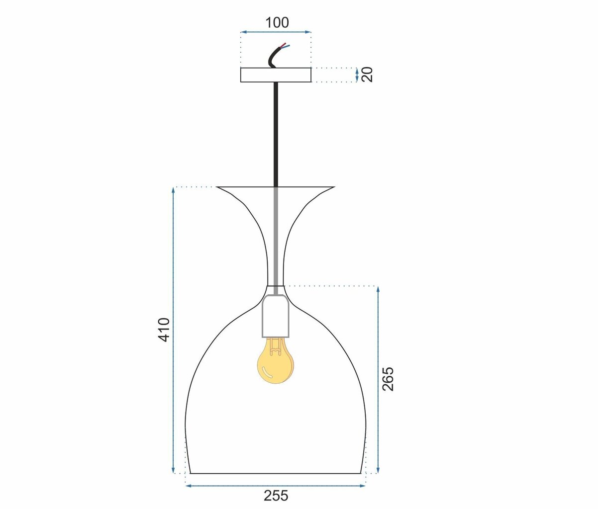 Piekaramā lampa Chalice, White cena un informācija | Piekaramās lampas | 220.lv