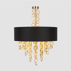 Piekaramā lampa Deluxe, 45 cm, black/gold cena un informācija | Lustras | 220.lv