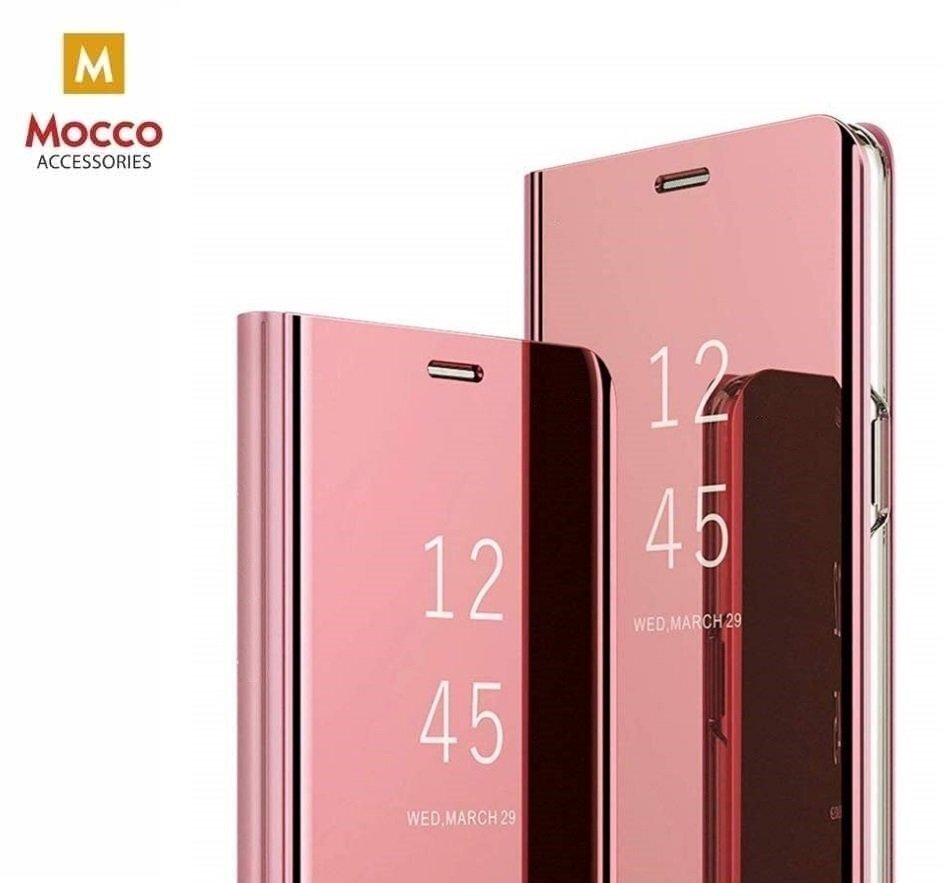Mocco Clear View Cover Case For Samsung Galaxy A42 5G Pink цена и информация | Telefonu vāciņi, maciņi | 220.lv