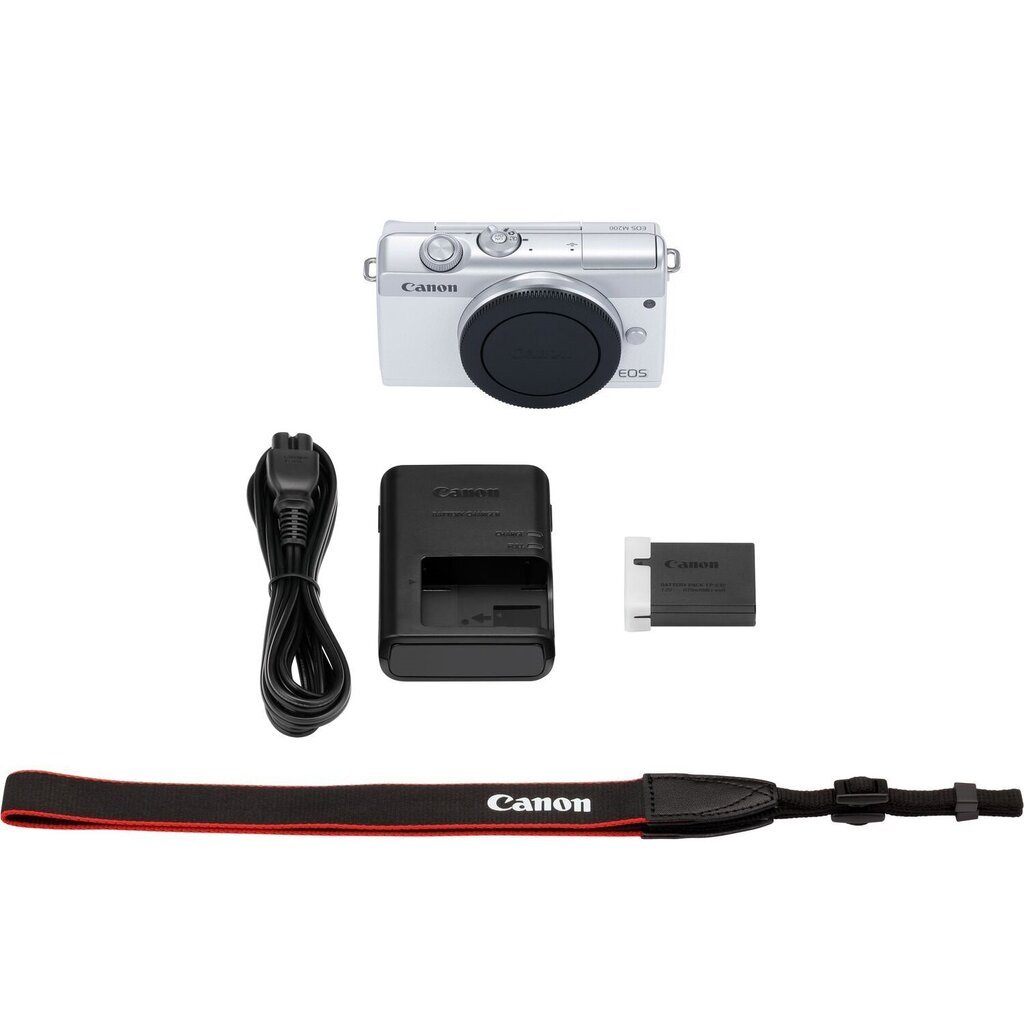 Fotoaparāts Canon EOS M200 Body, Balts cena un informācija | Digitālās fotokameras | 220.lv