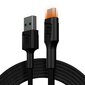 Green Cell kabeļa stars USB -A - MicroUSB Orange LED 200 cm ar atbalstu Ultra Charge QC3.0 Ātra uzlāde цена и информация | Savienotājkabeļi | 220.lv