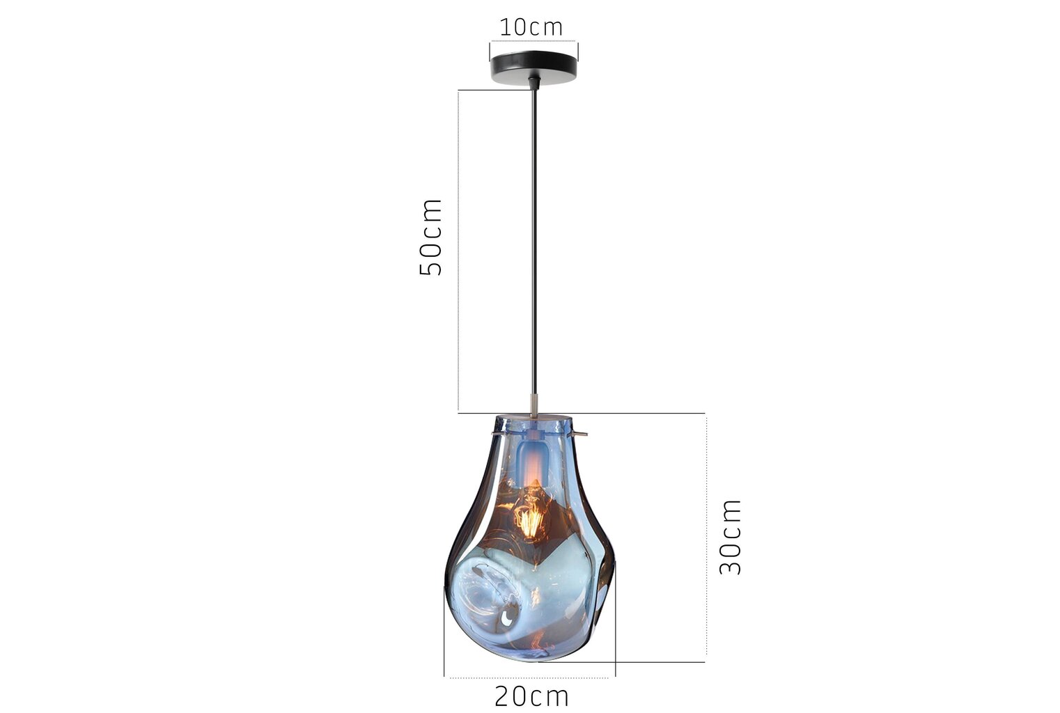 Piekaramā lampa Soap, Amber cena un informācija | Piekaramās lampas | 220.lv