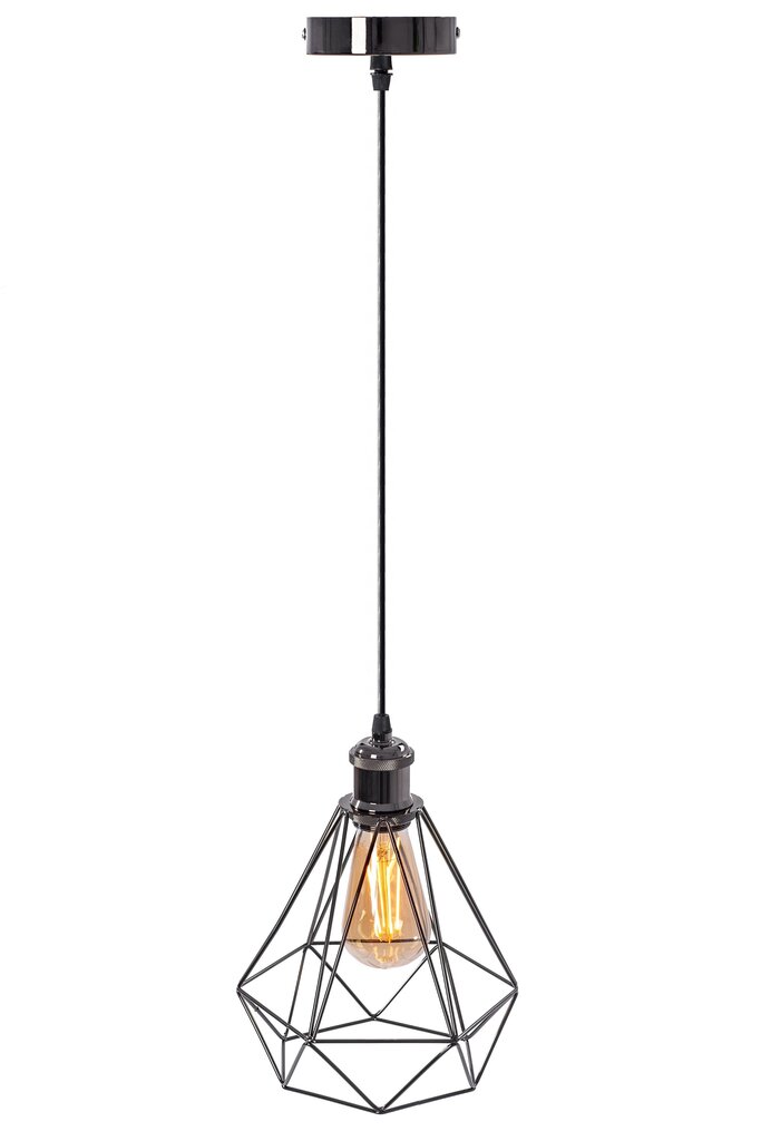 Piekaramā lampa Industrial Diamond, Chrome/black cena un informācija | Lustras | 220.lv