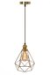 Piekaramā lampa Industrial Diamond, Light gold cena un informācija | Lustras | 220.lv