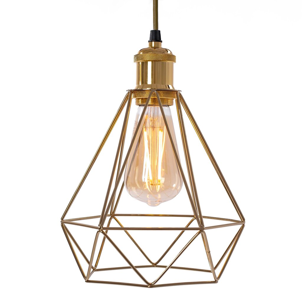 Piekaramā lampa Industrial Diamond, Light gold цена и информация | Piekaramās lampas | 220.lv