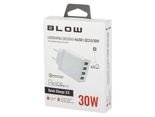 Blow 76-007 # USBx4 QC3.0, 30 Вт цена и информация | Зарядные устройства для телефонов | 220.lv