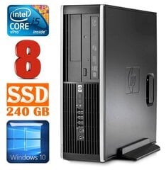 HP 8100 Elite SFF i5-650 8GB 240SSD DVD WIN10 [atjaunots] cena un informācija | Stacionārie datori | 220.lv