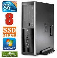 HP 8100 Elite SFF i5-650 8GB 240SSD GT1030 2GB DVD WIN7Pro [atjaunots] cena un informācija | Stacionārie datori | 220.lv