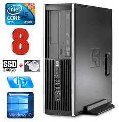 HP 8100 Elite SFF i5-650 8GB 240SSD+2TB DVD WIN10 [refurbished] цена и информация | Стационарные компьютеры | 220.lv