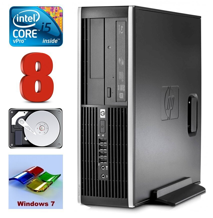 HP 8100 Elite SFF i5-650 8GB 250GB DVD WIN7Pro [atjaunots] цена и информация | Stacionārie datori | 220.lv