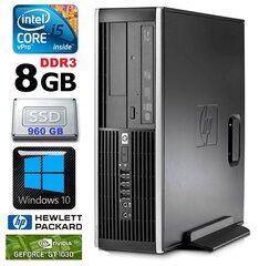 HP 8100 Elite SFF i5-650 8GB 960SSD GT1030 2GB DVD WIN10 [atjaunots] cena un informācija | Stacionārie datori | 220.lv