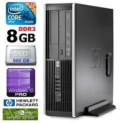 HP 8100 Elite SFF i5-650 8GB 960SSD GT1030 2GB DVD WIN10Pro [atjaunots] cena un informācija | Stacionārie datori | 220.lv