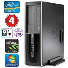 HP 8100 Elite SFF i5-750 4GB 240SSD+1TB GT1030 2GB DVD WIN7Pro [atjaunots] cena un informācija | Stacionārie datori | 220.lv