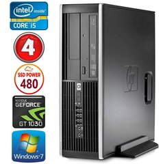 HP 8100 Elite SFF i5-750 4GB 480SSD GT1030 2GB DVD WIN7Pro [atjaunots] cena un informācija | Stacionārie datori | 220.lv