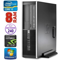 HP 8100 Elite SFF i5-750 8GB 240SSD GT1030 2GB DVD WIN7Pro [atjaunots] cena un informācija | Stacionārie datori | 220.lv