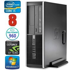 HP 8100 Elite SFF i5-750 8GB 960SSD GT1030 2GB DVD WIN7Pro [refurbished] цена и информация | Стационарные компьютеры | 220.lv