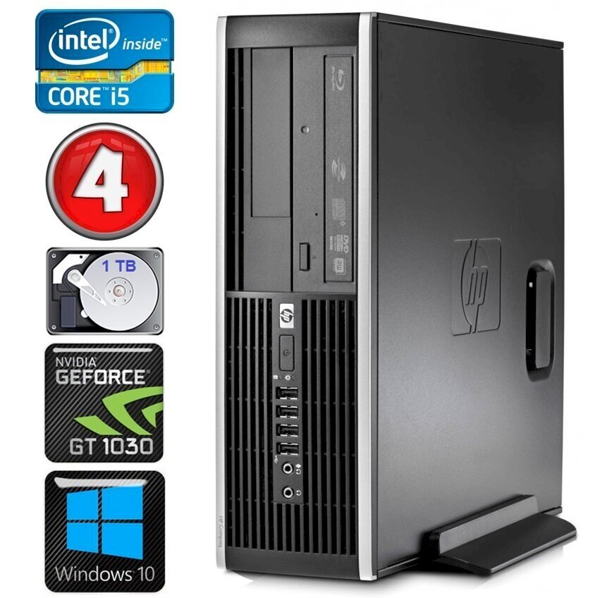 HP 8100 Elite SFF i5-750 4GB 1TB GT1030 2GB DVD WIN10 [atjaunots] цена и информация | Stacionārie datori | 220.lv