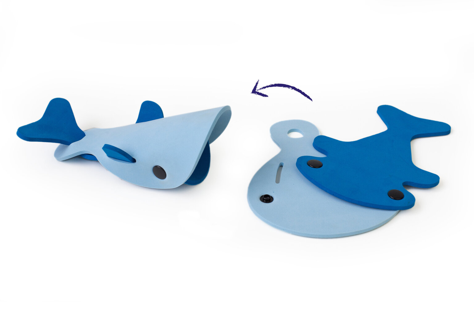 Kutopija - Vannas rotaļlietas - Dziļās jūras vaļi, Quut 171065 цена и информация | Rotaļlietas zīdaiņiem | 220.lv