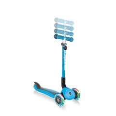 Trīsriteņu skrejritenis Globber Go-Up Deluxe Lights, gaiši zils, 646-101 cena un informācija | Skrejriteņi | 220.lv