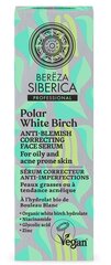 Serums taukainai un problemātiskai sejas ādai Natura Siberica Polar White Birch Anti-blemish correcting face serum, 30 ml цена и информация | Сыворотки для лица, масла | 220.lv