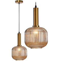 Piekaramā lampa Retro Glass B, Orange cena un informācija | Lustras | 220.lv