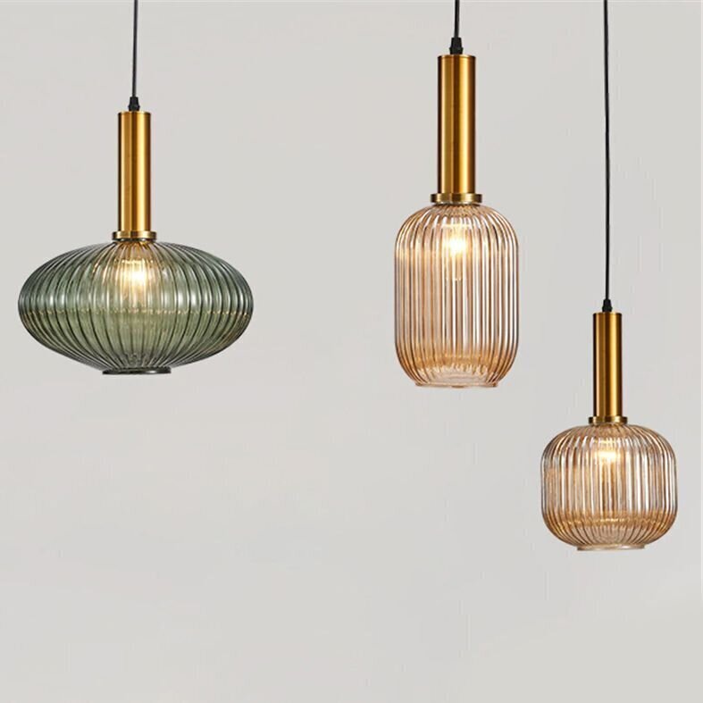 Piekaramā lampa Retro Glass C, Orange cena un informācija | Lustras | 220.lv