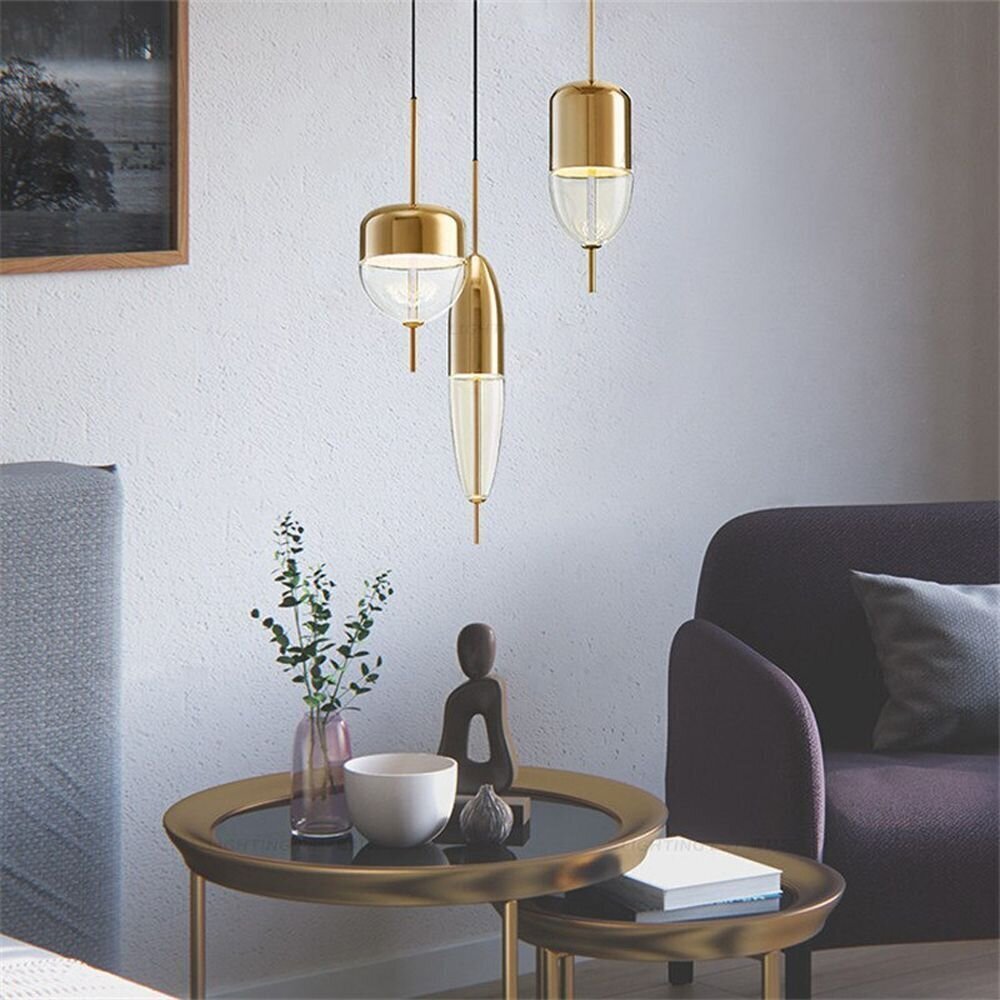 Piekaramā lampa Duet A, Gold cena un informācija | Lustras | 220.lv