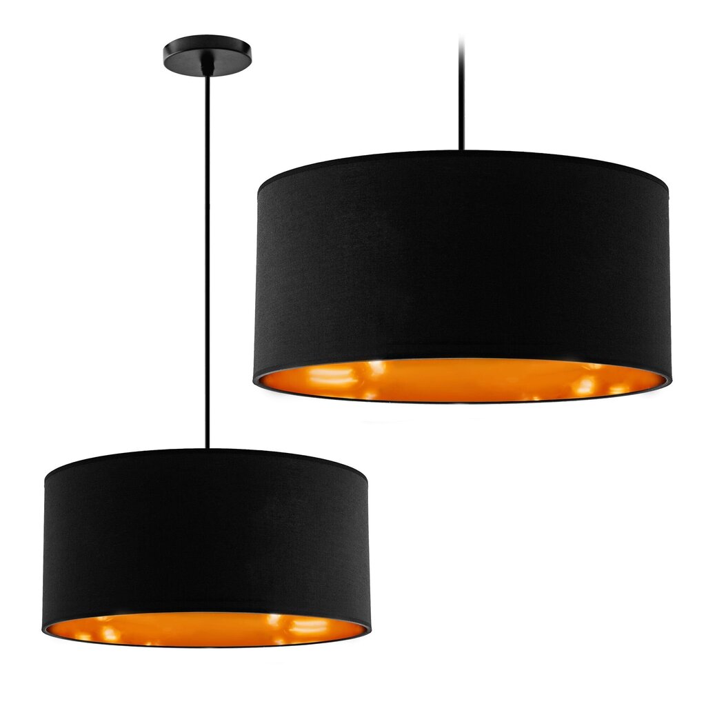 Piekaramā lampa Classic Black/Gold, 40 cm cena un informācija | Lustras | 220.lv