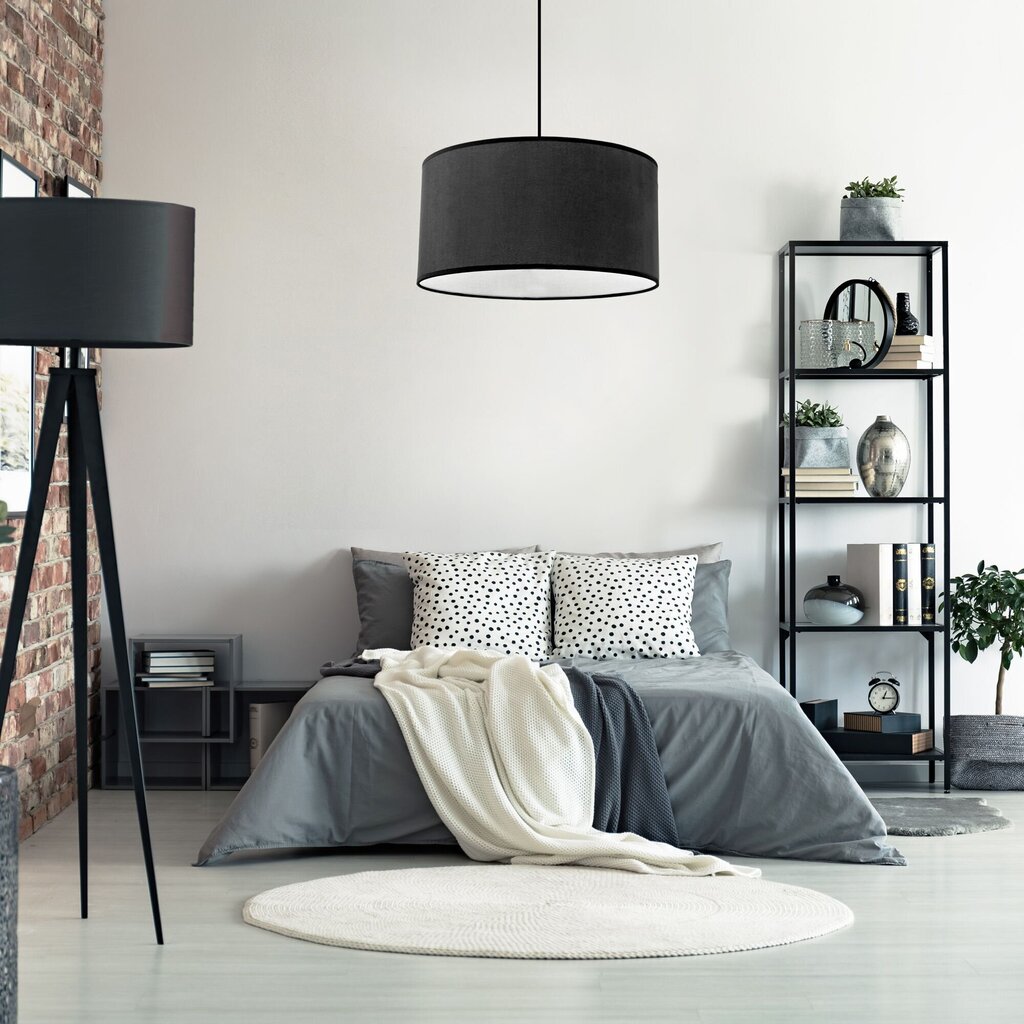 Piekaramā lampa Classic Black/White, 36 cm cena un informācija | Lustras | 220.lv