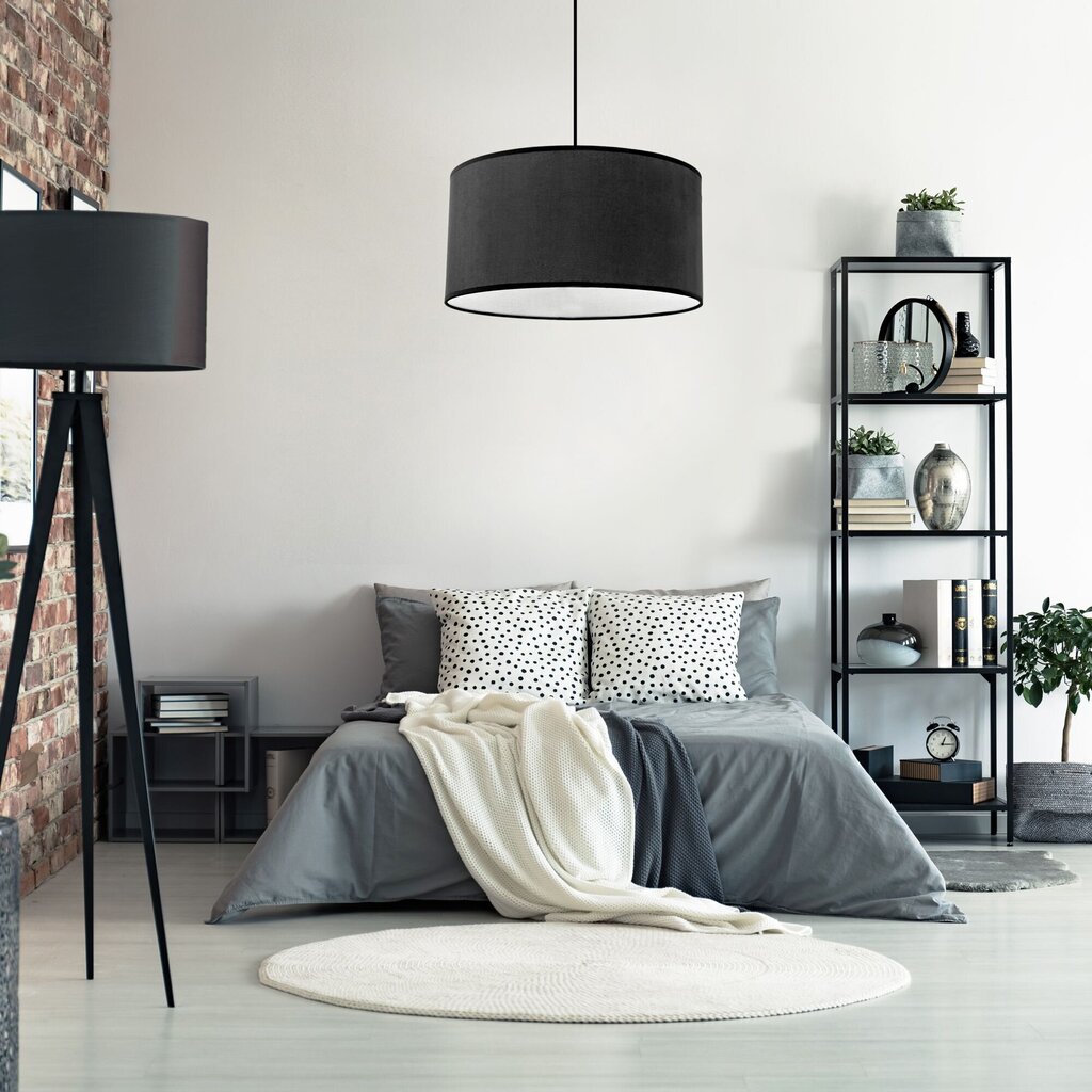 Piekaramā lampa Classic Black/White, 40 cm cena un informācija | Lustras | 220.lv