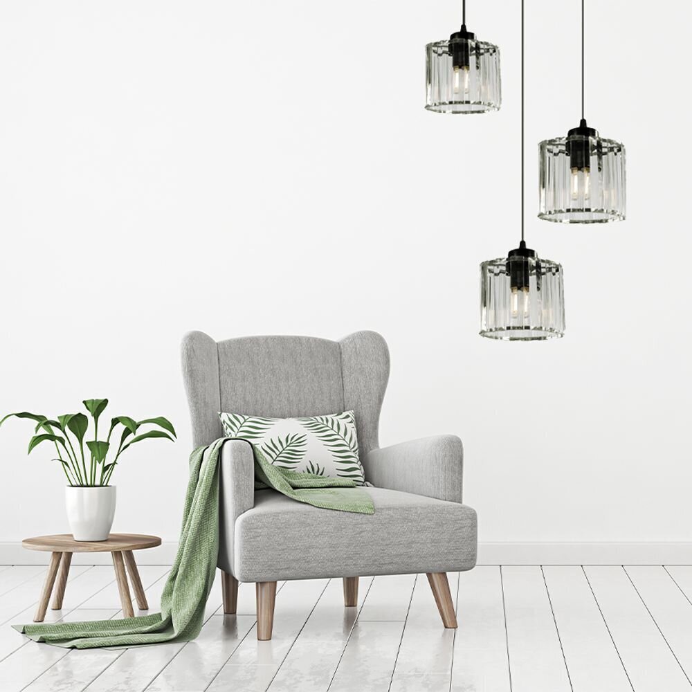 Piekaramā lampa Crystal Chic, Black 3R cena un informācija | Lustras | 220.lv