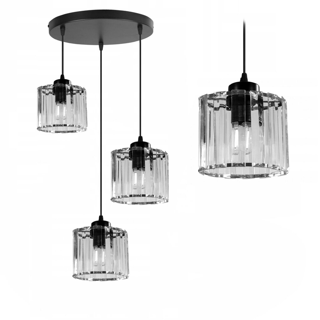 Piekaramā lampa Crystal Chic, Black 3R cena un informācija | Lustras | 220.lv